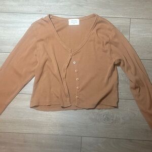 Stylish Tan Button-Down Shirt